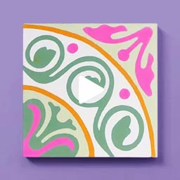 Pink and green cement tile for designer spaces